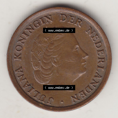 Münzen Niederlande / Netherlands Eurovorläufer, Umlaufmünze vor Euroeinführung 1950-1980, 1 Cent 1970, Juliana (1) Sammlung