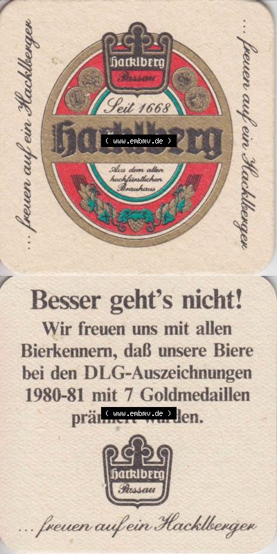 Bierdeckel 1980-1981 Harklberg, freuen auf ein Hacklberger (3) Sammlung