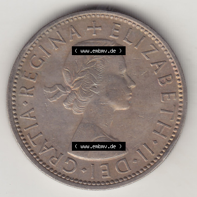 Münzen Großbritannien Eurovorläufer, Umlaufmünze vor Euroeinführung 1954-1970, 2 Schilling - Shillings 1954 (Stück 2). Vorderseite... Sammlung