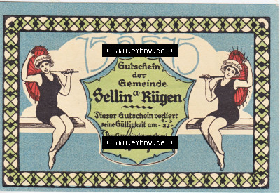 Notgeldscheine aus Sellin 1922, 75 Pfennig Wirst alt du und gebrechlich (1) Sammlung