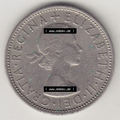Münzen Großbritannien Eurovorläufer, Umlaufmünze vor Euroeinführung 1954-1970, 2 Schilling - Shillings 1966-3. Vorderseite einer Münze aus Großbritannien... Sammlung