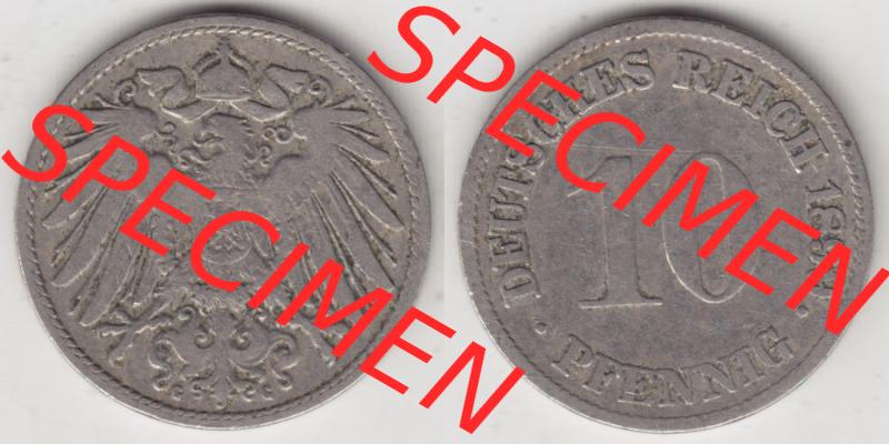 Münzen Deutschland 1871-1918 Kaiserreich 1890-1916, 10 Pfennig G, 1899 (3) Sammlung
