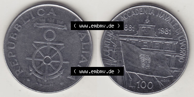 Münzen Italien / Italia Eurovorläufer, Gedenkmünze vor Euroeinführung 1981-1981, 100 Lire, 100. Jahrestag der Gründung der... Sammlung