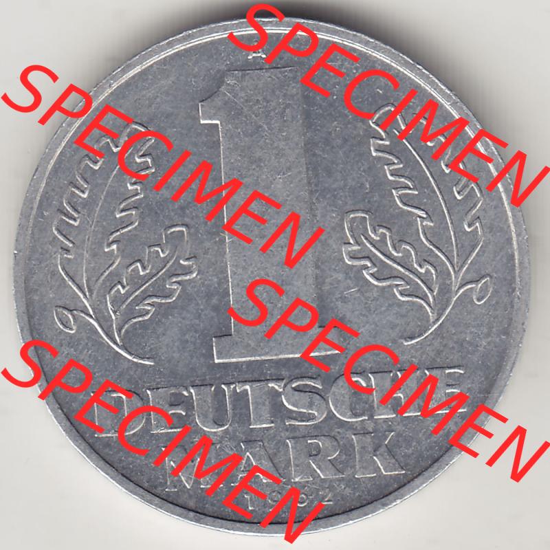 Münzen Deutschland DDR 1956-1963, A 1 Deutsche Mark 1962-1. Rückseite einer 1 Mark Münze / Umlaufmünze aus Deutschland der ehemaligen DDR in Europa als Digitales Bild... Sammlung