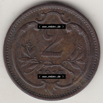Münzen Österreich / Austria Eurovorläufer, Umlaufmünze vor Euroeinführung 1892-1915, 2 Heller 1915 (2) Sammlung