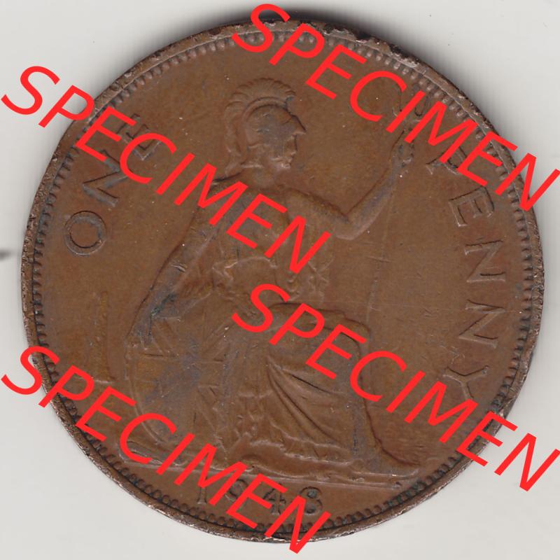 Münzen Großbritannien Eurovorläufer, Umlaufmünze vor Euroeinführung 1937-1948, 1 One Penny 1948 (1) Sammlung