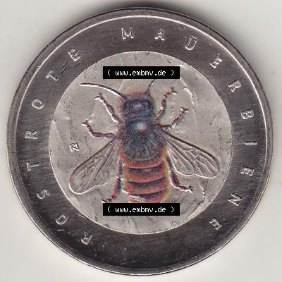 Münzen Deutschland 2023, 5 Euro-Sondermünzen, Sammlermünze aus der Serie „Wunderwelt der Insekten“-Insektenreich 2023-2023, 5 Euro D Rostrote... Sammlung
