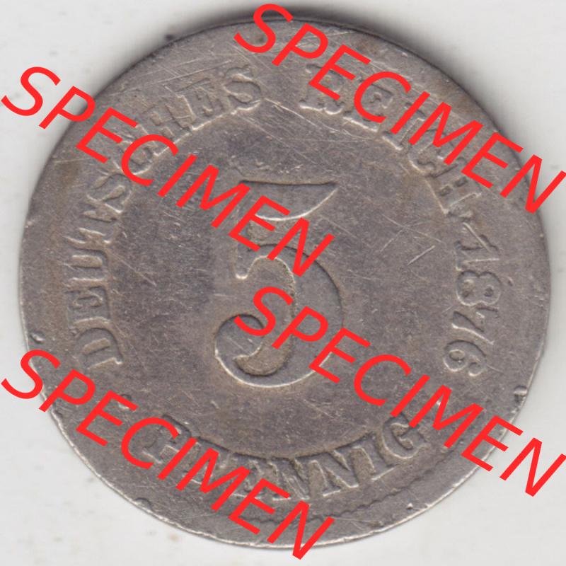 Münzen Deutschland 1871-1918 Kaiserreich 1874-1889, 5 Pfennig J, 1876 (1) Sammlung