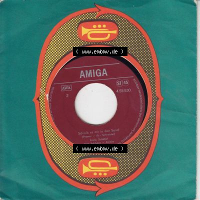 Amiga Schallplatten: Amiga 1971, Frank Schöbel mit Gold In deinen Augen und Schreib es mir in den Sand. Rückseite der Schallplatte aus privater Sammlung, verwalte deine... Sammlung