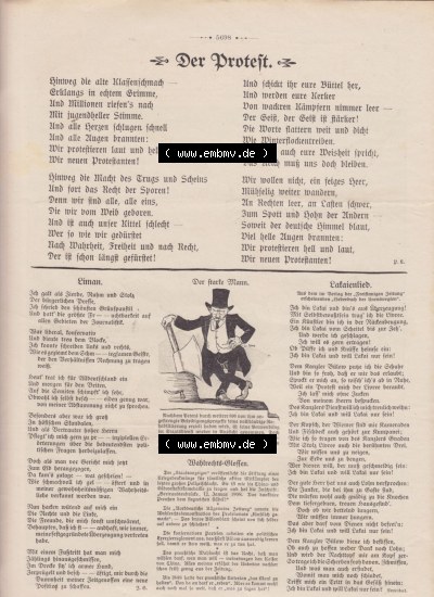 Der wahre Jacob 1908 Satire im deutschen Kaiserreich Nr. 562, 5698, Der Protest, Eiman, Lateienlied, Wahlrechs-Stossen (1) Sammlung