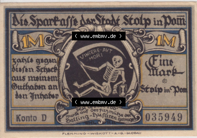 Notgeldscheine aus Stolp, Trachten der Stolper Blücher-Husaren, 1 Mark (2) Sammlung