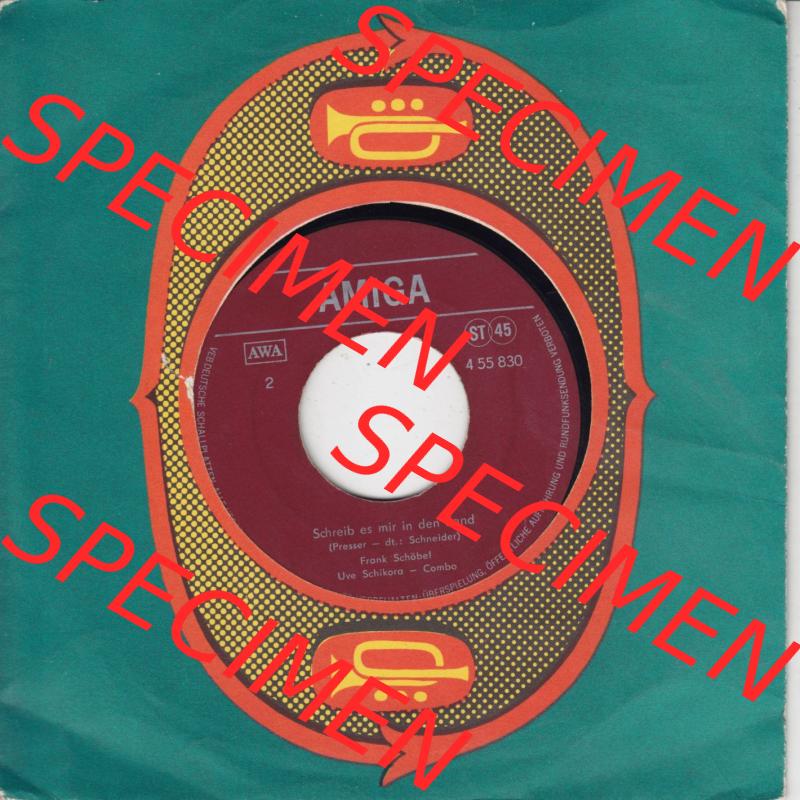 Amiga Schallplatten: Amiga 1971, Frank Schöbel mit Gold In deinen Augen und Schreib es mir in den Sand. Rückseite der Schallplatte aus privater Sammlung, verwalte deine... Sammlung