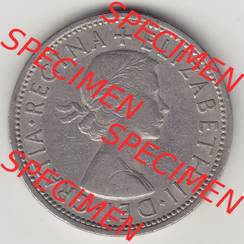 Münzen Großbritannien Eurovorläufer, Umlaufmünze vor Euroeinführung 1954-1970, 2 Schilling - Shillings 1966-6. Vorderseite einer Münze aus Großbritannien... Sammlung
