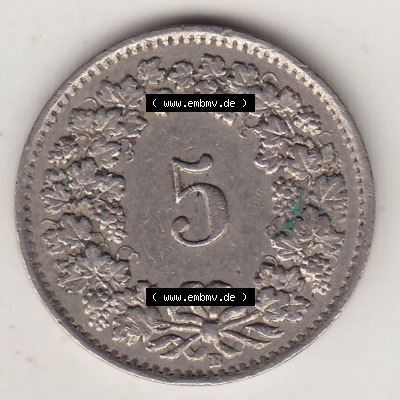 Münzen Schweiz Eurovorläufer, Umlaufmünze 1879-1980, 5 Rappen 1944 Helvetica (2) Sammlung