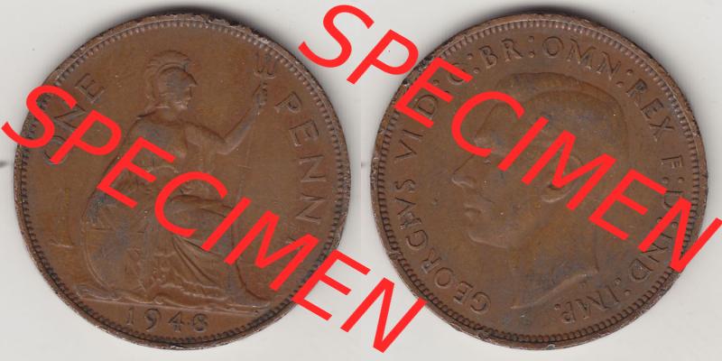 Münzen Großbritannien Eurovorläufer, Umlaufmünze vor Euroeinführung 1937-1948, 1 One Penny 1948 (3) Sammlung