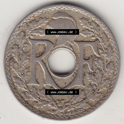 Münzen Frankreich Eurovorläufer, Umlaufmünze vor Euroeinführung 1917-1937, 25 Cmes, Centimes 1928 (Stück 1) LIBERTE EGALITE... Sammlung