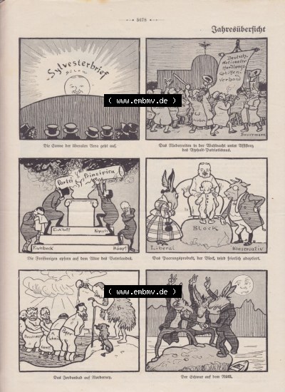 Der wahre Jacob 1908 Satire im deutschen Kaiserreich Nr. 560, 5678, Jahresübersicht 1907, Sylvesterbrief (1) Sammlung