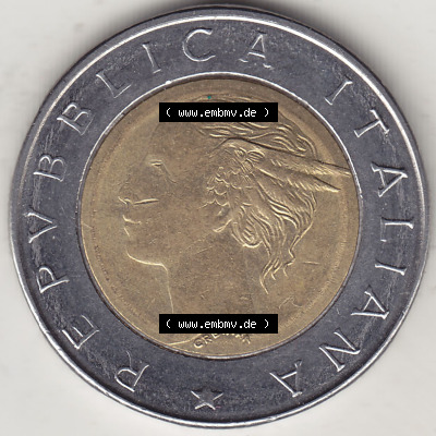 Münzen Italien / Italia Eurovorläufer, Gedenkmünze vor Euroeinführung 1993-1993, 500 Lire, 100 Jahre Bank von Italien (1893-1993),... Sammlung