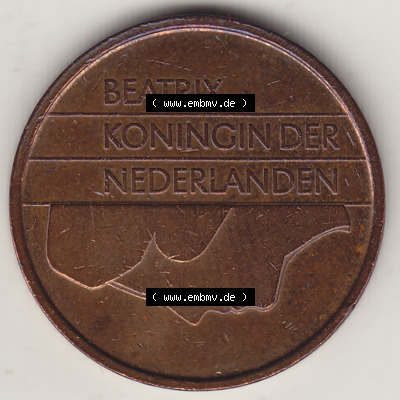 Münzen Niederlande / Netherlands Eurovorläufer, Umlaufmünze vor Euroeinführung 1982-2001, 5 Ct Cent 1987 Königin Beatrix... Sammlung