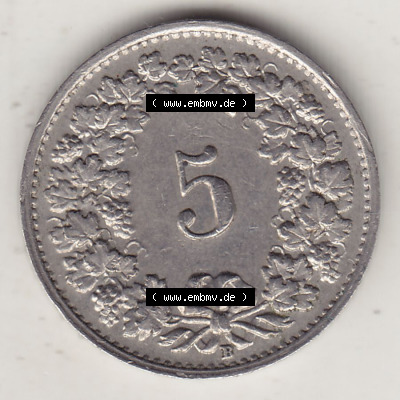 Münzen Schweiz Eurovorläufer, Umlaufmünze 1879-1980, 5 Rappen 1944 Helvetica (2) Sammlung