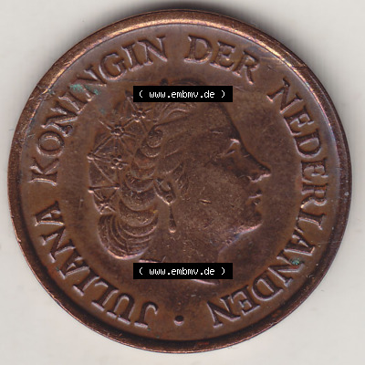 Münzen Niederlande / Netherlands Eurovorläufer, Umlaufmünze vor Euroeinführung 1950-1980, 5 Cent 1957, Königin Juliana (1) Sammlung