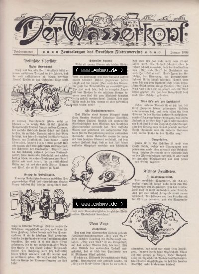 Der wahre Jacob 1908 Satire im deutschen Kaiserreich Nr. 561, 5694, Der Wasserkopf, Politische Übersicht und Kleines Feuilleton... Sammlung