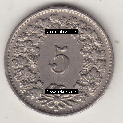 Münzen Schweiz Eurovorläufer, Umlaufmünze 1879-1980, 5 Rappen 1949 Helvetica (2) Sammlung