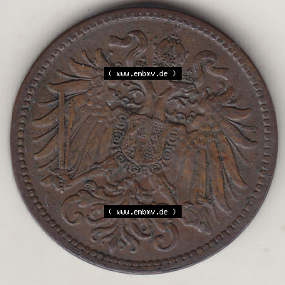 Münzen Österreich / Austria Eurovorläufer, Umlaufmünze vor Euroeinführung 1892-1915, 2 Heller 1909 (1) Sammlung