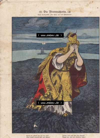 Der wahre Jacob 1908 Satire im deutschen Kaiserreich Nr. 560, 5672, Die Brotwucherin (1) Sammlung