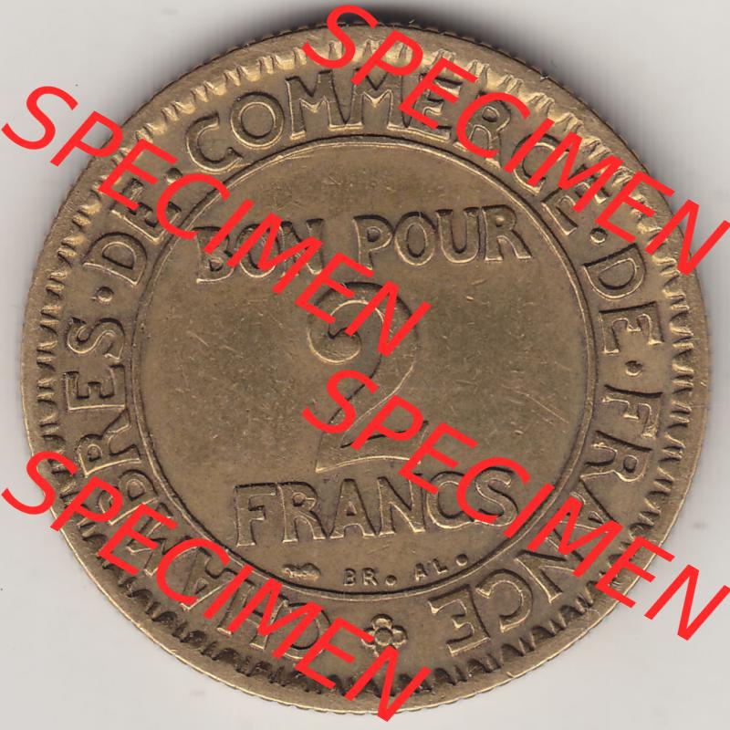Münzen Frankreich Eurovorläufer, Umlaufmünze vor Euroeinführung 1920-1927, 2 Francs - Franken 1922-1. Rückseite einer Münze aus Europa als Digitales Bild... Sammlung
