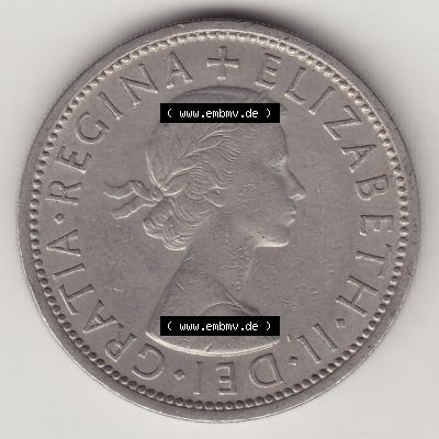 Münzen Großbritannien Eurovorläufer, Umlaufmünze vor Euroeinführung 1954-1970, 2 Schilling - Shillings 1966 (Stück 7). Vorderseite... Sammlung