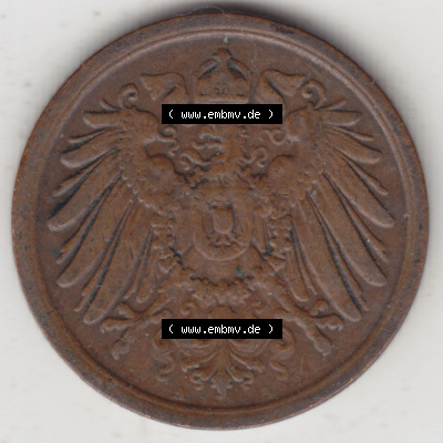Münzen Deutschland 1871-1918 Kaiserreich 1904-1916, 2 Pfennig A, 1908 II (2) Sammlung