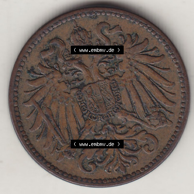 Münzen Österreich / Austria Eurovorläufer, Umlaufmünze vor Euroeinführung 1892-1915, 2 Heller, 1896 (1) Sammlung