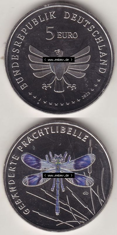 Münzen Deutschland 2023, 5 Euro-Sondermünzen, Sammlermünze aus der Serie „Wunderwelt der Insekten“-Insektenreich 2023-2023,... Sammlung