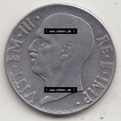 Münzen Italien / Italia Eurovorläufer, Umlaufmünze vor Euroeinführung 1939-1943, 20 C. Centesimi, Cent 1941 (Stück 1). Vorderseite... Sammlung