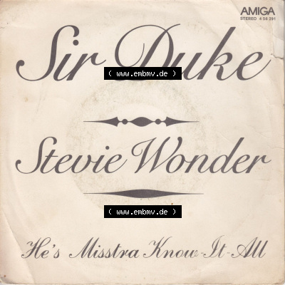 Amiga Schallplatten: Amiiga 1977, Stevie Wonder - Sir Duke Hes Misstra Know-It-All. Vorderseite der Schallplatte aus privater... Sammlung