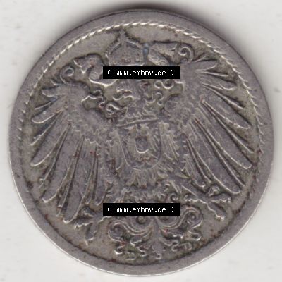 Münzen Deutschland 1871-1918 Kaiserreich 1890-1915, 5 Pfennig D, 1894 (2) Sammlung