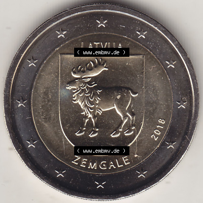 Münzen Euromünzen 2018 Lettland 2018-2018, 2 Euro Region Semgallen - Zemgale. 2 Euro Gedenkmünze, gültiges Zahlungsmittel... Sammlung