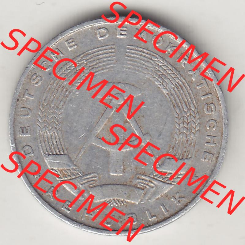 Münzen Deutschland DDR 1968-1990, A 5 Pfennig 1968-3. Vorderseite einer Münze aus der ehemaligen DDR in Europa als Digitales Bild / Bildmaterial zum Herunterladen für Sammler... Sammlung