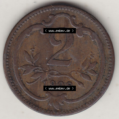 Münzen Österreich / Austria Eurovorläufer, Umlaufmünze vor Euroeinführung 1892-1915, 2 Heller 1908 (2) Sammlung