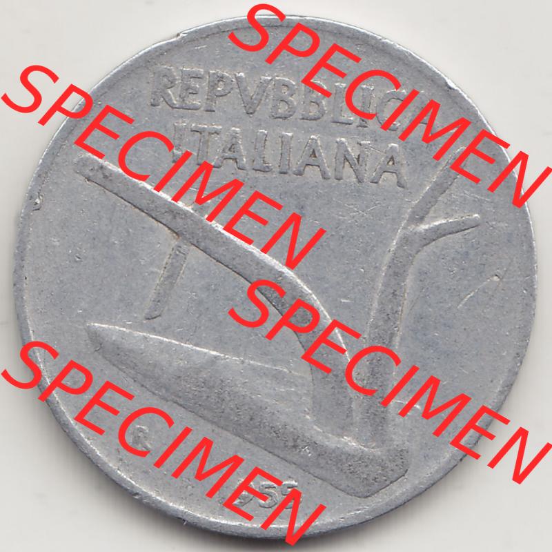 Münzen Italien / Italia Eurovorläufer, Umlaufmünze vor Euroeinführung 1951-2001, 10 Lire 1955-1. Vorderseite einer Münze aus Europa als Digitales Bild /... Sammlung