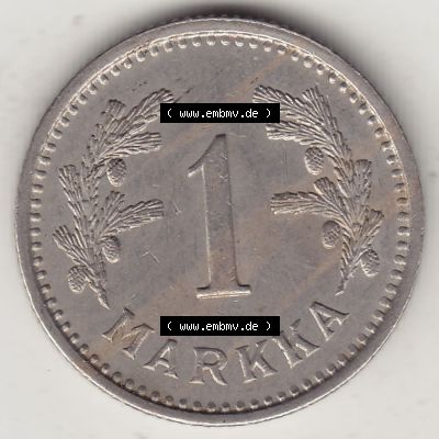 Alte Münzen Finnland, inoffizieller privater Kursmünzensatz / KMS - Zusammenstellung, mit Münze 1928-1940, 1 finnische Mark, Markka 1932. Rückseite... Sammlung