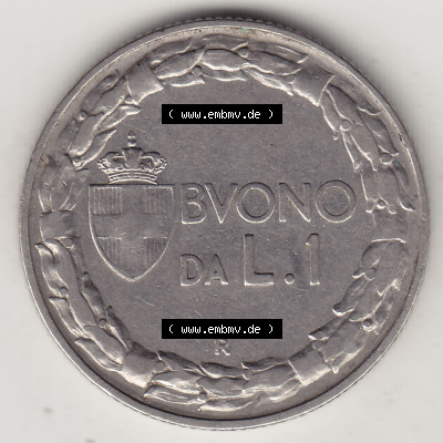 Münzen Italien / Italia Eurovorläufer, Umlaufmünze vor Euroeinführung 1922-1935, 1 Lire, Lira, A MOTTI INC G ROMAGNOLI ITALIA... Sammlung