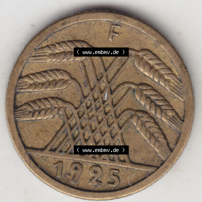 Münzen Deutschland 1918-1932 Weimarer Republik 1924-1936, 5 Reichspfennig F, 1925 (2) Sammlung