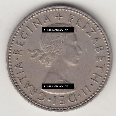 Münzen Großbritannien Eurovorläufer, Umlaufmünze vor Euroeinführung 1954-1970, 1 Schilling - Shilling, 1957-1 Wappen mit einen Löwen. Vorderseite... Sammlung