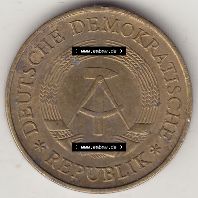 Münzen Deutschland DDR 1969-1990, 20 Pfennig 1983 (Stück 1), DDR-Telefonmünze. Vorderseite einer 20 Pfennig Münze / Umlaufmünze... Sammlung