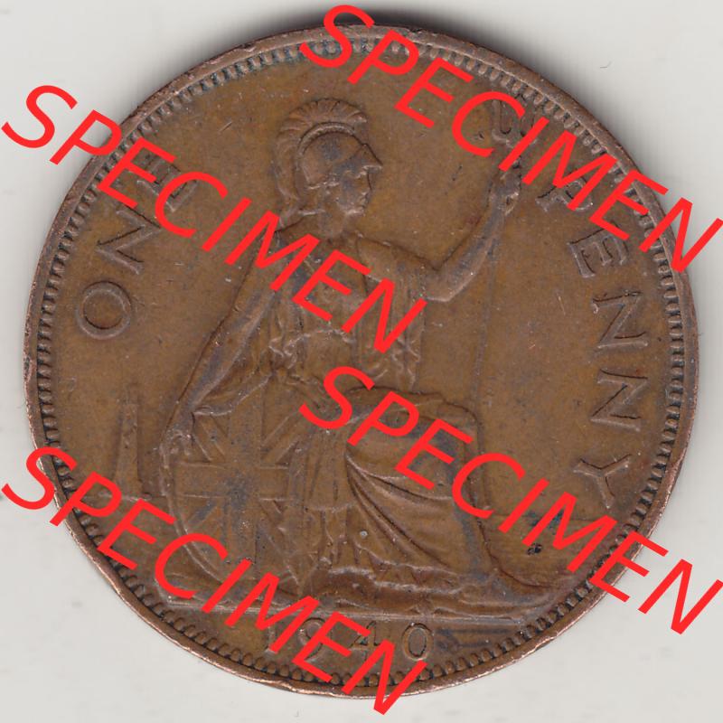 Münzen Großbritannien Eurovorläufer, Umlaufmünze vor Euroeinführung 1937-1948. 1 One Penny 1940-1, George VI, GEORGIVS VI DGBROMNREX FDINDIMP.... Sammlung