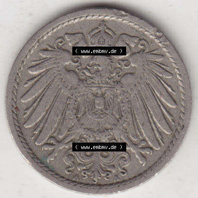 Münzen Deutschland 1871-1918 Kaiserreich 1890-1915, 5 Pfennig A, 1907 I. (2) Sammlung