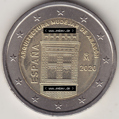 Münzen Euromünzen 2020 Spanien 2020-2020, 2 Euro Glockenturm El Salvador von Teruel. 2 Euro Gedenkmünze, gültiges Zahlungsmittel... Sammlung