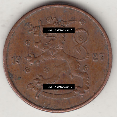 Alte Münzen Finnland, inoffizieller privater Kursmünzensatz / KMS - Zusammenstellung, mit Münze 1918-1940, 5 Penny, Penniä... Sammlung